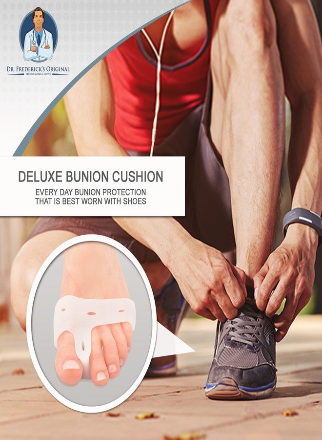Dr. Frederick's Original Deluxe Bunion Pad & Toe Spacer - 2 Pieces - Soft Gel Toe Separators for Active People - Pain Relief for Bunions & Tailor's Bunions - Heavy Duty - Image 4
